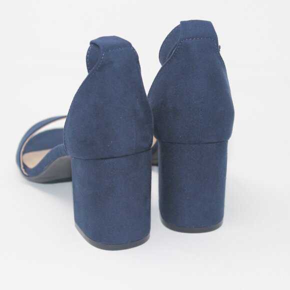 New Women's Size 6 Blue Faux Suede "Jody" Shoes Open Toe Sandals Chinese Laundry - Picture 3 of 8